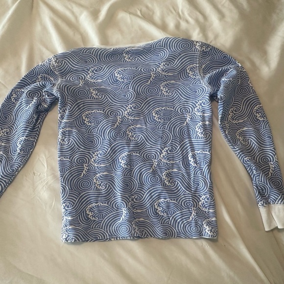 The Beaufort Bonnet Co (TBBC) Blue/White Pima Cotton Long Sleeve PJ Sz7 - Picture 4 of 8
